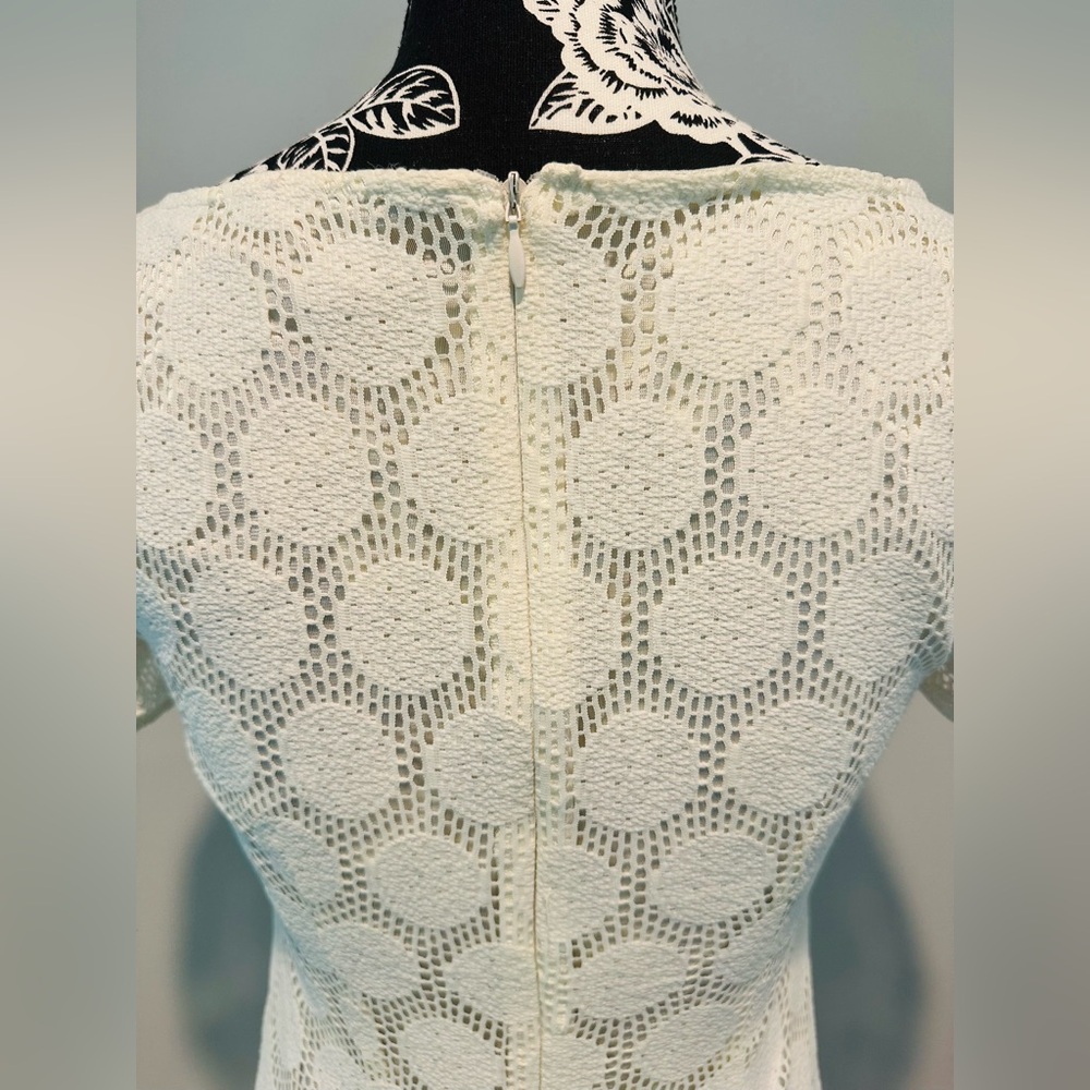 Vintage crochet/60’s inspired white polka dot dress - Picture 8 of 13